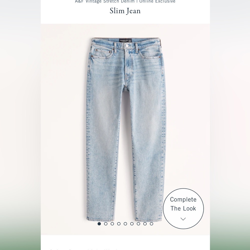 Abercrombie and Fitch men’s light washed jeans